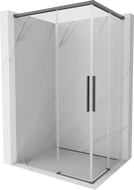 Mexen Rox Duo cabine de douche coulissante 90 x 80 cm, transparent, gris canon brossé - 8C2D-090-080-66-00