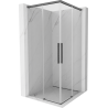 Mexen Rox Duo cabine de douche coulissante 85 x 85 cm, transparent, gris canon brossé - 8C2D-085-085-66-00