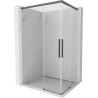 Mexen Rox Duo, cabine de douche coulissante 95 x 90 cm, transparent, gris canon brossé - 8C2D-095-090-66-00