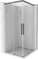 Mexen Rox Duo cabine de douche coulissante 110 x 110 cm, transparent, gris canon brossé - 8C2D-110-110-66-00