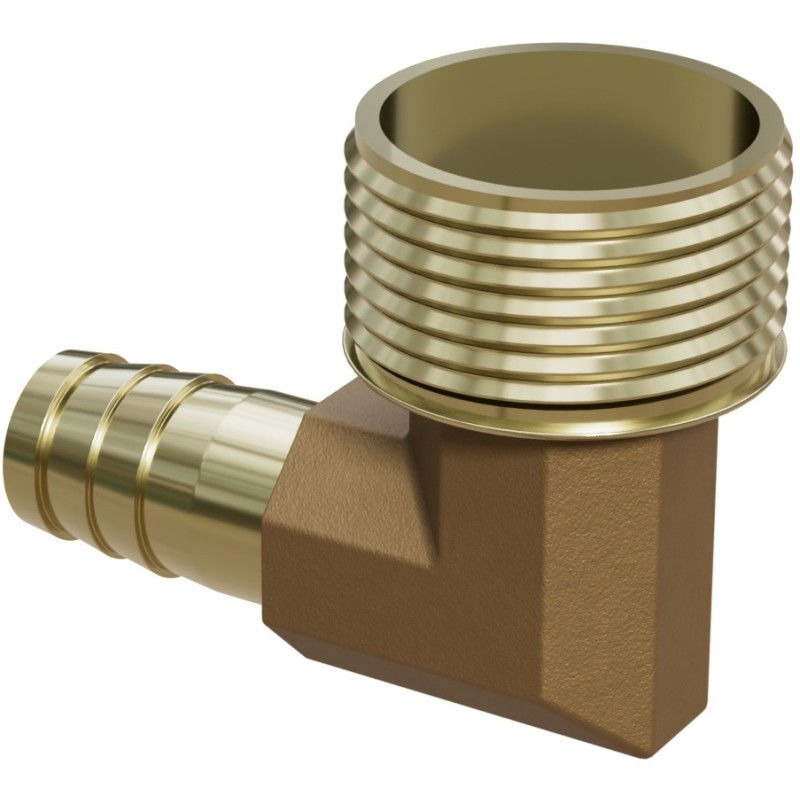 Mexen BRASS raccord de tuyau coude en laiton 1/2 GZ x 10 mm - W97423-1210