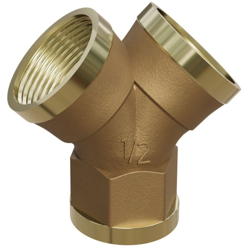 Mexen BRASS Té en laiton Y 1/2 GW x 1/2 GW x 1/2 GW - W97426-121212
