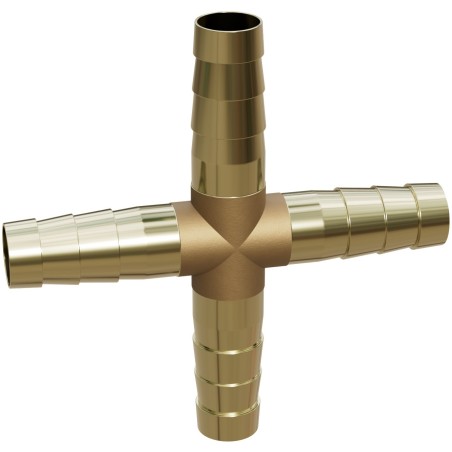 Mexen BRASS raccord en croix pour tuyau X en laiton 10 x 10 x 10 x 10 mm - W97432-10101010