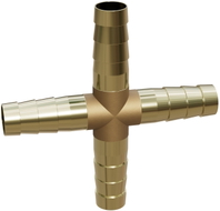 Mexen BRASS raccord en croix pour tuyau X en laiton 10 x 10 x 10 x 10 mm - W97432-10101010
