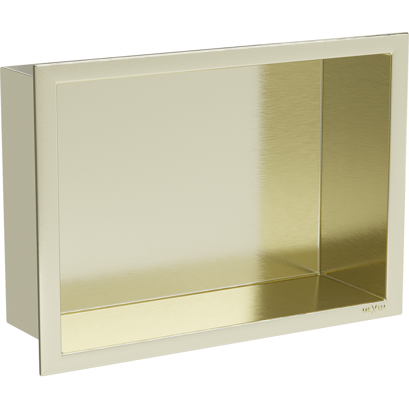 Mexen X-Wall-R étagère encastrée avec rebord 30 x 20 cm, or brossé - 1950302010