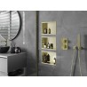 Mexen X-Wall-R étagère encastrée avec rebord 30 x 20 cm, or brossé - 1950302010