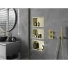 Mexen X-Wall-R étagère murale avec rebord 30 x 20 cm, or brossé - 1950302010
