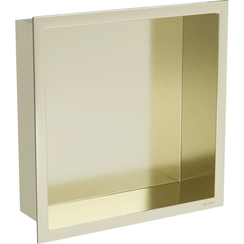 Mexen X-Wall-R étagère encastrée avec rebord 30 x 30 cm, or brossé - 1950303010