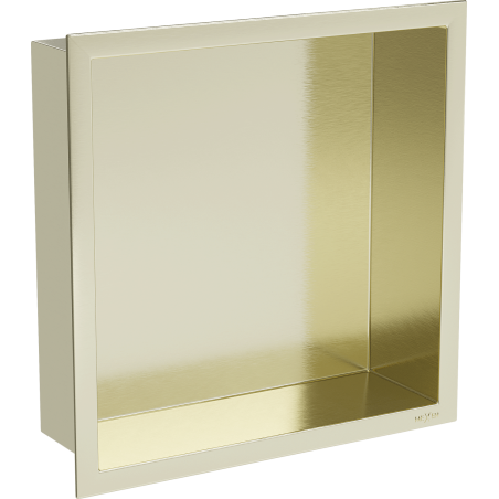 Mexen X-Wall-R étagère encastrée avec rebord 30 x 30 cm, or brossé - 1950303010
