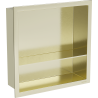 Mexen X-Wall-R étagère encastrée avec rebord et étagère 30 x 30 cm, or brossé - 1950303010S