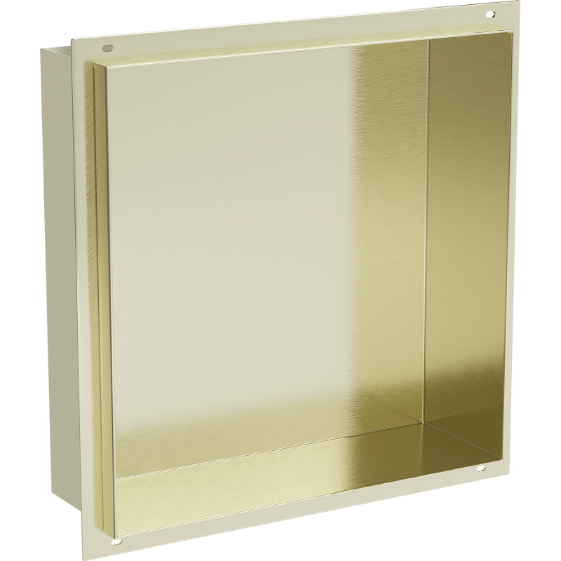 Mexen X-Wall-NR étagère incrustée sans bride 30 x 30 cm, or brossé - 1951303010