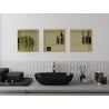 Mexen X-Wall-R étagère encastrée avec rebord et étagère 30 x 30 cm, or brossé - 1950303010S
