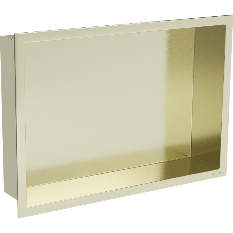 Mexen X-Wall-R étagère encastrée avec rebord 45 x 30 cm, doré brossé - 1950453010