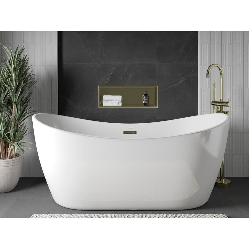 Mexen X-Wall-R étagère encastrée avec collerette 60 x 20 cm, or brossé - 1950602010