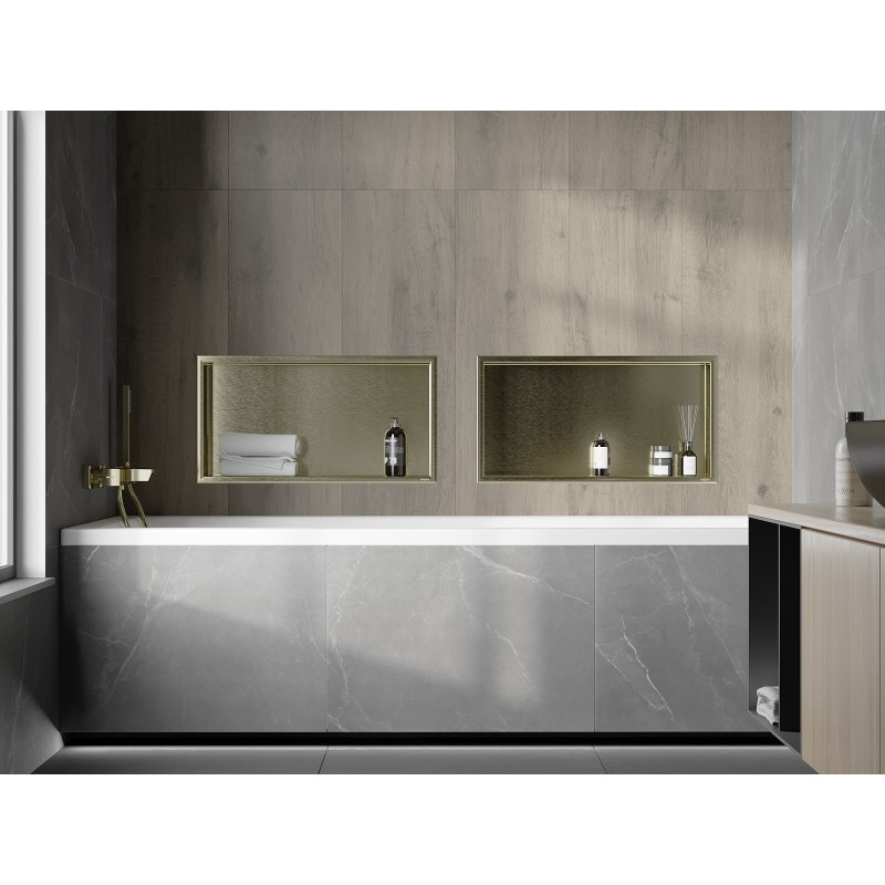 Mexen X-Wall-R étagère encastrée avec collier 60 x 30 cm, or brossé - 1950603010