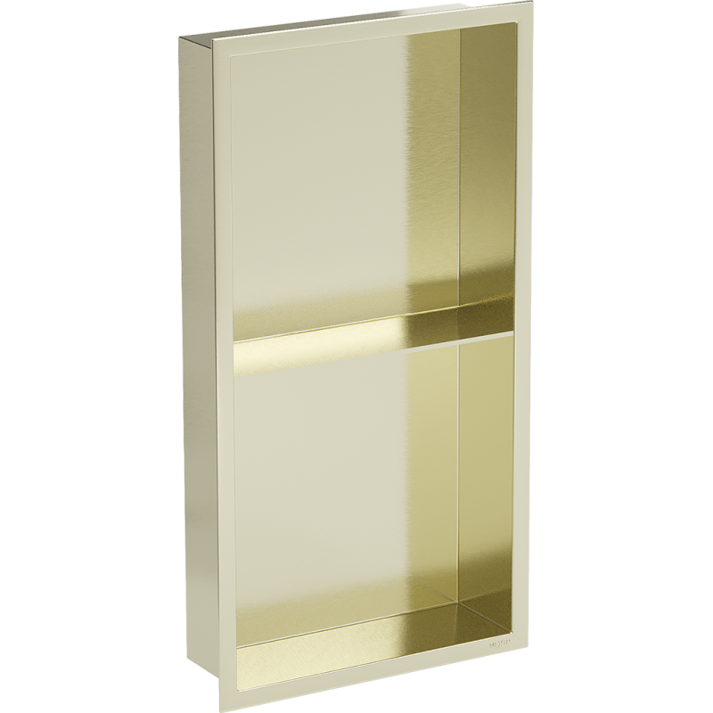 Mexen X-Wall-R étagère encastrée avec rebord et étagère 60 x 30 cm, or brossé - 1950603010S
