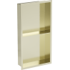 Mexen X-Wall-R étagère encastrée avec rebord et étagère 60 x 30 cm, or brossé - 1950603010S