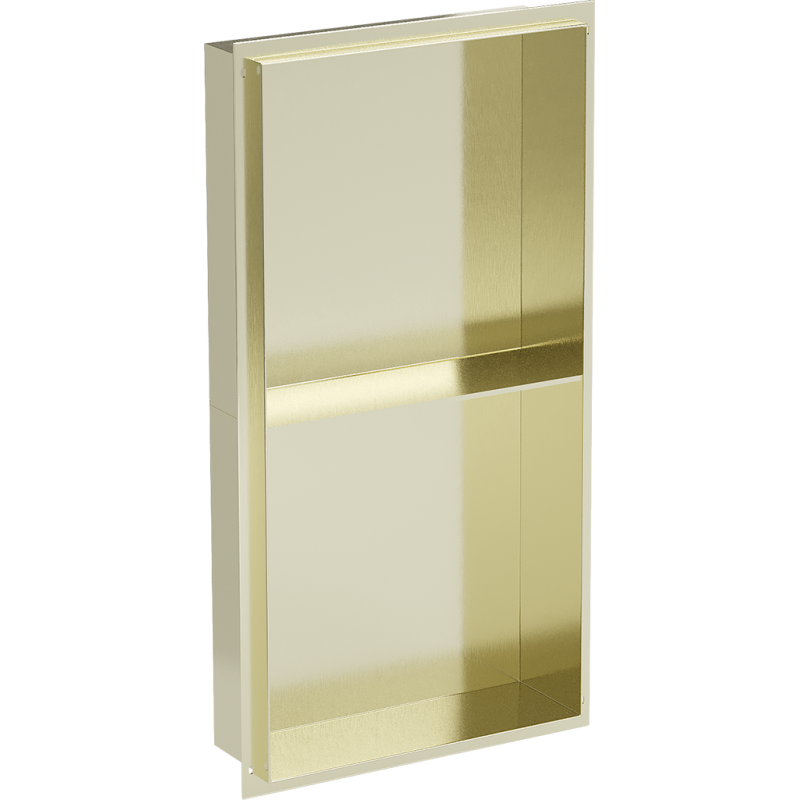 Mexen X-Wall-NR étagère encastrée sans collerette avec tablette 60 x 30 cm, or brossé - 1951603010S