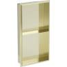 Mexen X-Wall-NR étagère encastrée sans collerette avec tablette 60 x 30 cm, or brossé - 1951603010S