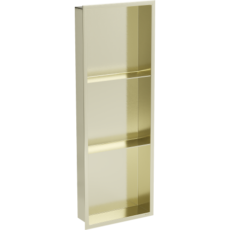 Mexen X-Wall-R étagère encastrée avec bride et étagère 90 x 30 cm, doré brossé - 1950903010S