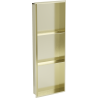 Mexen X-Wall-NR étagère encastrée sans rebord avec étagère 90 x 30 cm, or brossé - 1951903010S