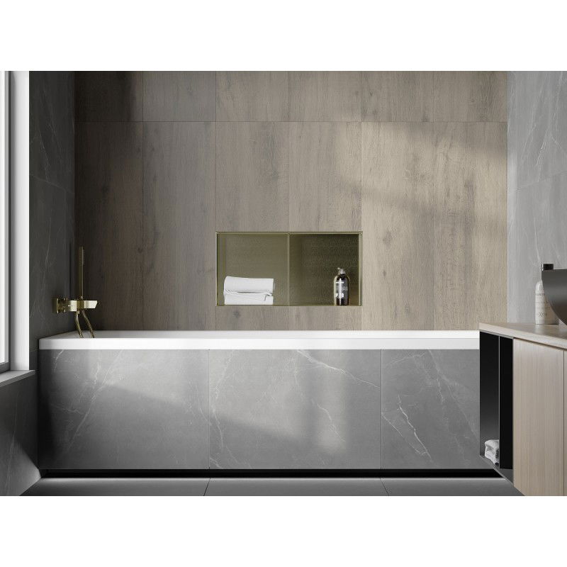 Mexen X-Wall-NR étagère encastrée sans collerette avec tablette 60 x 30 cm, or brossé - 1951603010S