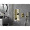 Mexen X-Wall-R étagère encastrée avec rebord et étagère 60 x 30 cm, or brossé - 1950603010S