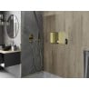 Mexen X-Wall-R étagère encastrée avec rebord et étagère 60 x 30 cm, or brossé - 1950603010S