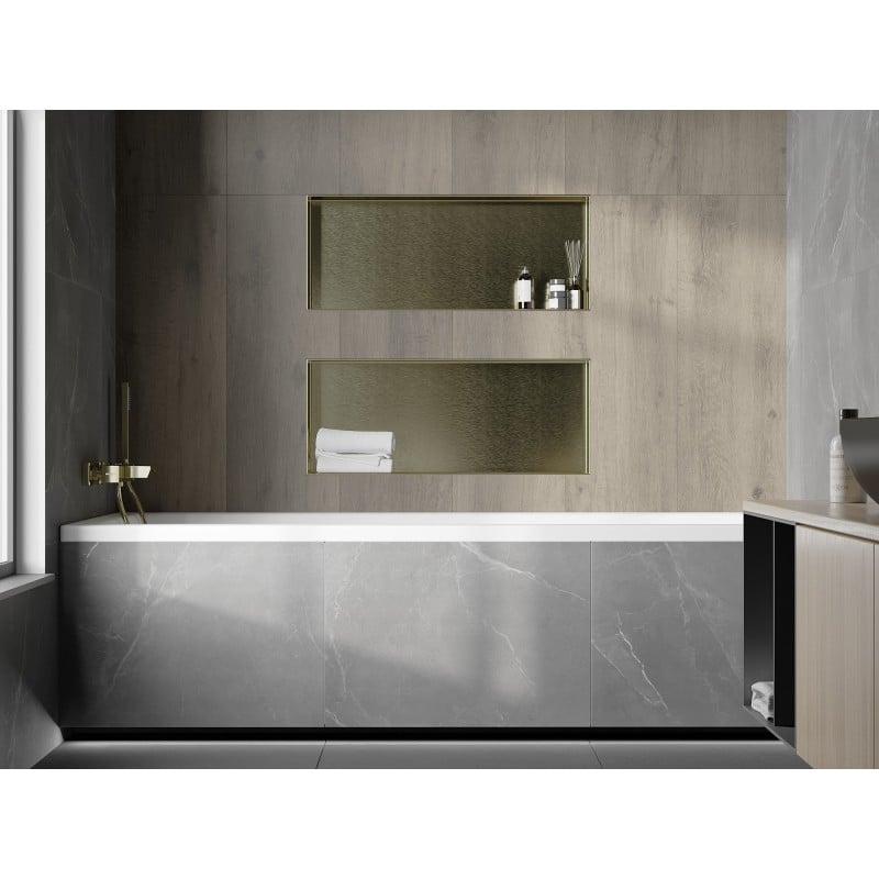 Mexen X-Wall-NR étagère encastrée sans rebord 75 x 30 cm, or brossé - 1951753010