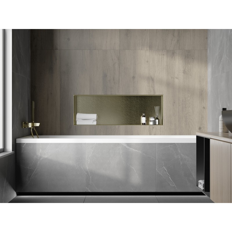Mexen X-Wall-NR étagère encastrée sans rebord 90 x 30 cm, or brossé - 1951903010