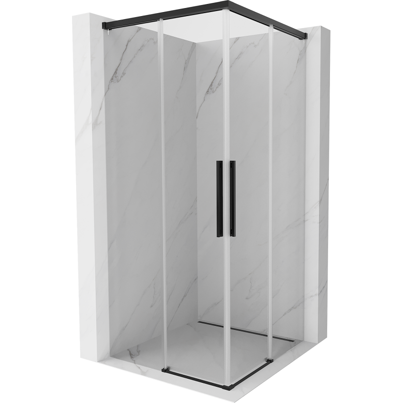 Mexen Rox Duo cabine de douche coulissante 85 x 85 cm, transparent, noir - 8C2D-085-085-70-00
