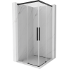 Mexen Rox Duo cabine de douche coulissante 85 x 85 cm, transparent, noir - 8C2D-085-085-70-00