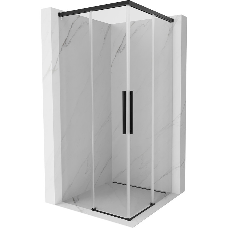 Mexen Rox Cabine de douche Duo coulissante 95 x 95 cm, transparente, noire - 8C2D-095-095-70-00