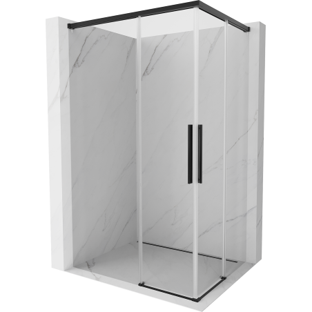 Mexen Rox Duo cabine de douche coulissante 120 x 95 cm, transparent, noir - 8C2D-120-095-70-00