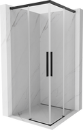 Mexen Rox Duo cabine de douche coulissante 100 x 100 cm, transparente, noire - 8C2D-100-100-70-00