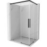 Mexen Rox Duo cabine de douche coulissante 110 x 100 cm, transparent, noir - 8C2D-110-100-70-00