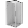 Mexen Rox Duo cabine de douche coulissante 120 x 120 cm, transparent, noire - 8C2D-120-120-70-00