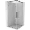 Mexen Rox Duo cabine de douche coulissante 80 x 80 cm, transparent, métal canon - 8C2D-080-080-95-00
