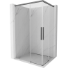 Mexen Rox Duo cabine de douche coulissante 90 x 80 cm, transparent, gun metal - 8C2D-090-080-95-00