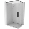 Mexen Rox Duo cabine de douche coulissante 120 x 85 cm, transparente, métal gun - 8C2D-120-085-95-00