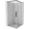Mexen Rox Duo cabine de douche coulissante 120 x 120 cm, transparente, métal gun - 8C2D-120-120-95-00