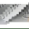 Cabine de douche Mexen Rio semicirculaire 90 x 90 cm, translucide, noire + bac Flat, blanc - 863-090-090-70-30-4110B