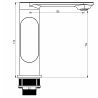 Mexen Milo robinet de lavabo avec poignée latérale, chrome - 71305-00