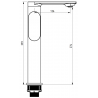 Mexen Milo robinet mélangeur pour lavabo, poignée latérale haute, Chrome - 71315-00