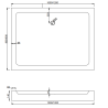 Mexen Apia cabine de douche coulissante 120 x 80 cm, bandes blanches, chrome + receveur Rio - 840-120-080-01-20-4510