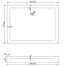 Mexen Apia cabine de douche coulissante 120 x 90 cm, transparent, chrome + receveur Rio - 840-120-090-01-00-4510