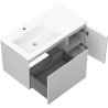 Mexen Orio meuble de salle de bain 90 cm avec lavabo Otis gauche, 1S, 1D, gris mat/blanc mat - 91A13-09047-3-BBFF62-W18L01