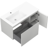Mexen Orio meuble de salle de bain 90 cm avec lavabo Otis gauche, 1T, 1P, gris mat/blanc mat - 91A13-09047-3-BBFF62-W18L01