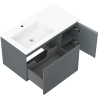 Mexen Orio armoire de salle de bain 90 cm avec lavabo Otis gauche, 1T, 1P, graphite mat/blanc mat - 91A13-09047-3-BBFF66-W18L01