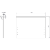 Mexen Orio meuble de salle de bain 100 cm avec lavabo Otis gauche, 1S, 1D, blanc mat - 91A13-10047-3-BBFF01-W18L01